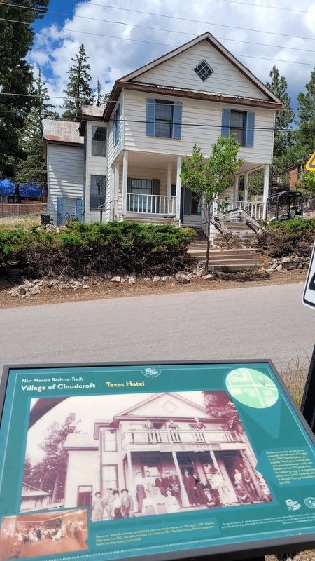 The Texas Hotel and Marker. Click for full size. The Texas Hotel and Marker image. Click for full size.