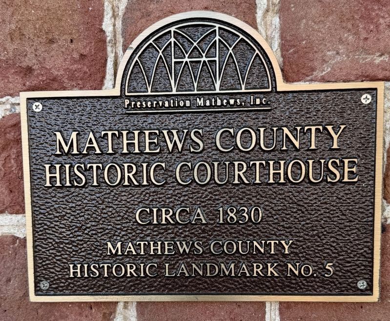 Mathews County Courthouse Square. Click for full size. Mathews County Courthouse Square image. Click for full size.