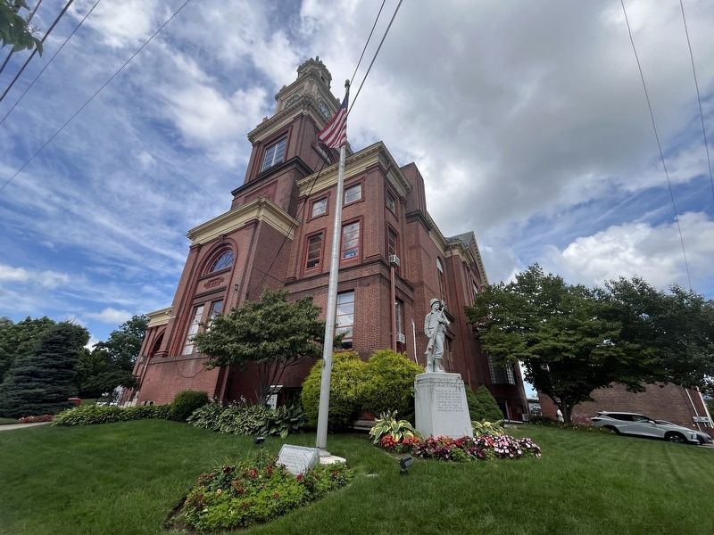 Veterans Memorials on the Grounds of Cumberland Town Hall. Click for full size. Veterans Memorials on the Grounds of Cumberland Town Hall image. Click for full size.