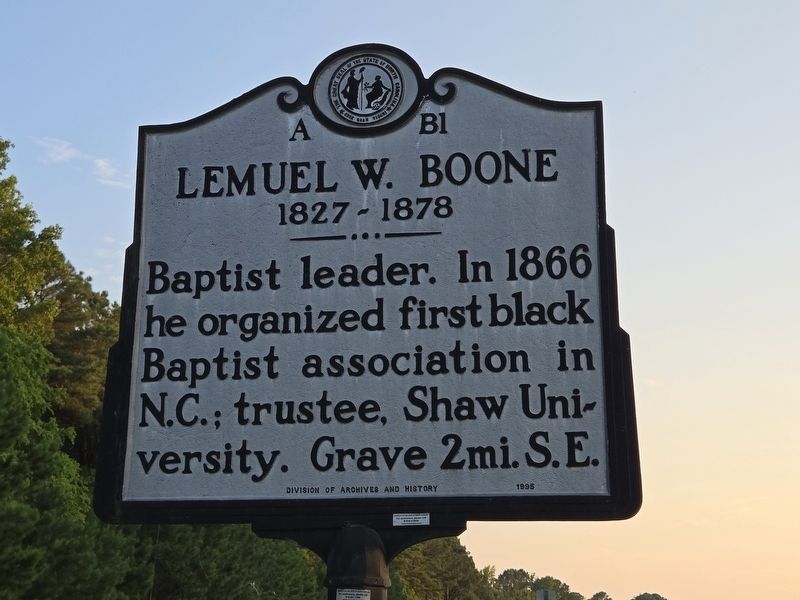 Lemuel W. Boone Marker. Click for full size. Lemuel W. Boone Marker image. Click for full size.