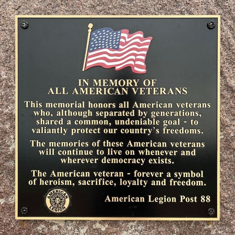 White Area Veterans Memorial Marker. Click for full size. White Area Veterans Memorial Marker image. Click for full size.