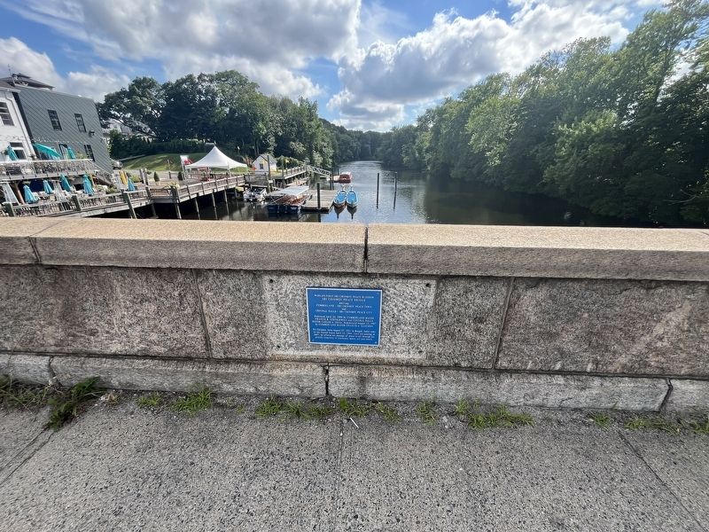 Sri Chinmoy Peace Bridge Marker. Click for full size. Sri Chinmoy Peace Bridge Marker image. Click for full size.