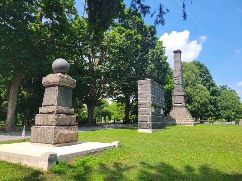 Monument Row, including the Brigadier General Casimer Count Pulaski Marker. Click for full size. Monument Row, including the Brigadier General Casimer Count Pulaski Marker image. Click for full size.