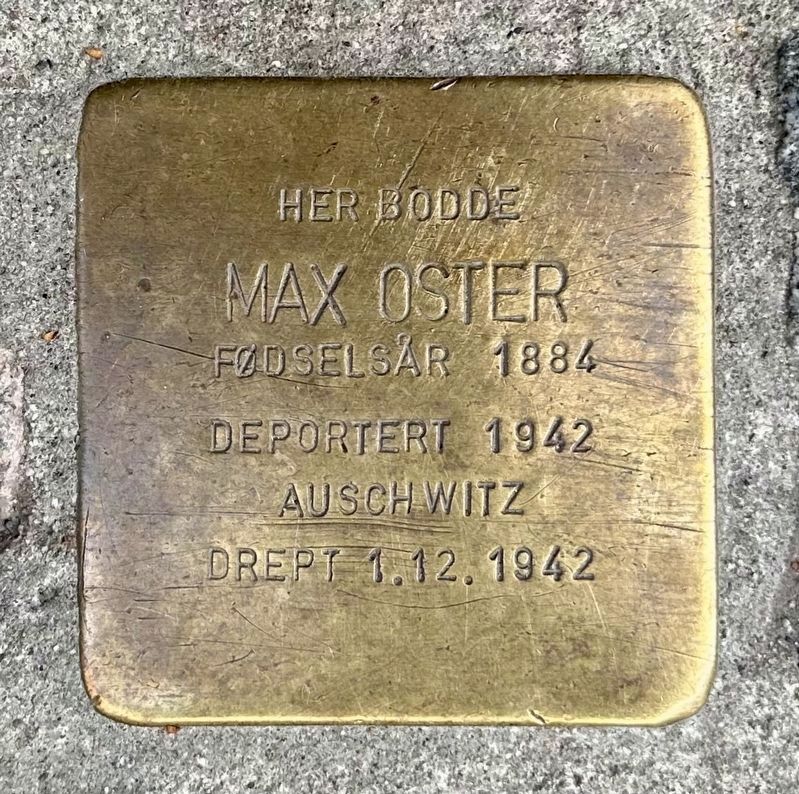Max Oster stolperstein image. Click for full size.