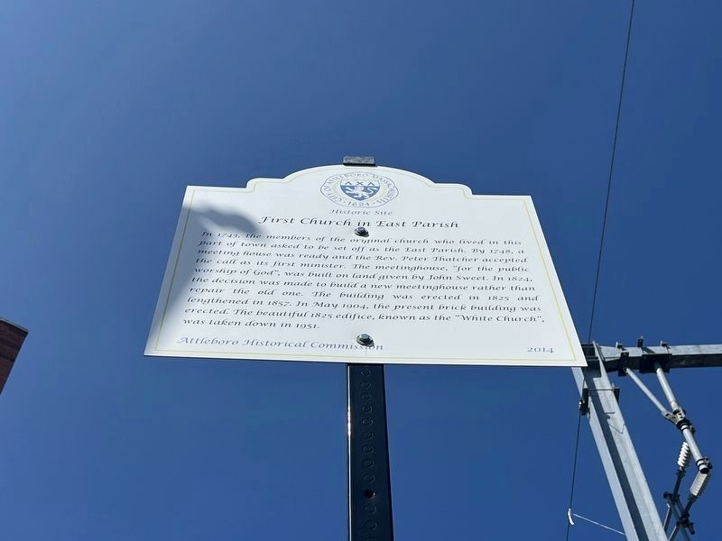 First Church in East Parish Marker. Click for full size. First Church in East Parish Marker image. Click for full size.