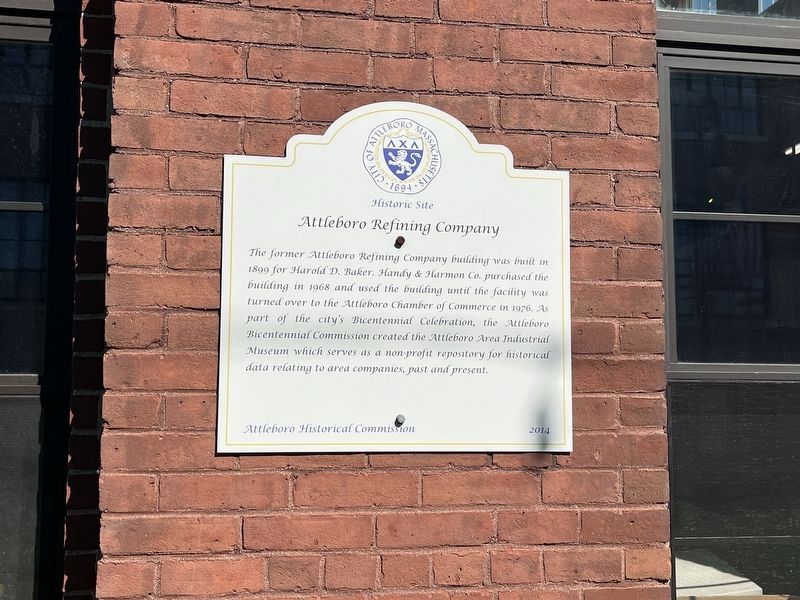 Attleboro Refining Company Marker image. Click for full size.