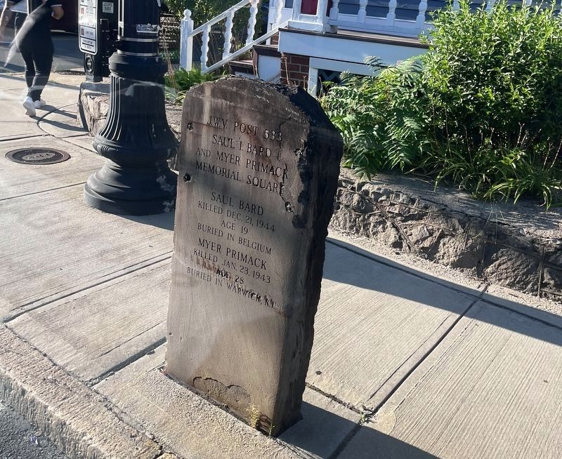 Saul I. Bard and Myer Primack Memorial Square Marker. Click for full size. Saul I. Bard and Myer Primack Memorial Square Marker image. Click for full size.