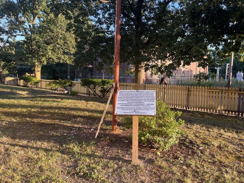 Slavery and Land Acknowledgement Marker. Click for full size. Slavery and Land Acknowledgement Marker image. Click for full size.