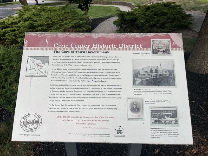 Civic Center Historic District Marker image. Click for full size.