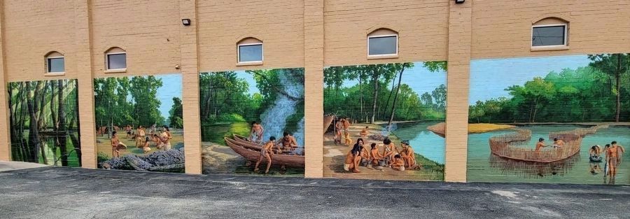 "River People" Mural. Click for full size. "River People" Mural image. Click for full size.