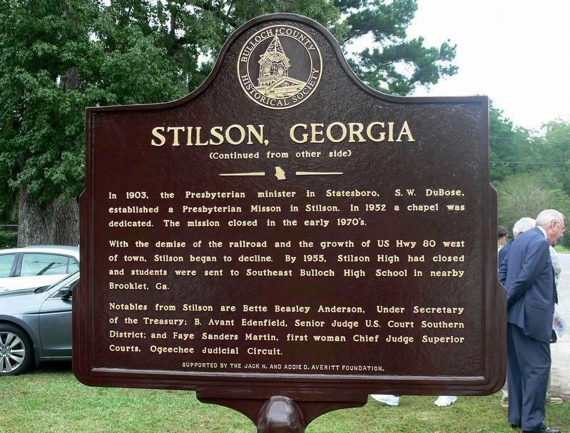 Stilson, Georgia Marker, side 2 image. Click for full size.