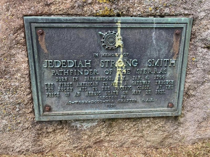 In Memory of Jedediah Strong Smith Marker image. Click for full size.