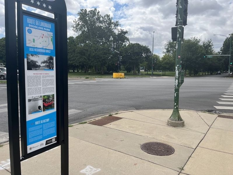 Route 66 Landmark Marker at Douglass Park image. Click for full size.