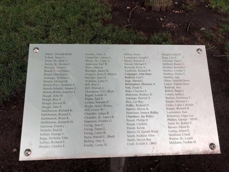 Bates County Veterans Tribute Plaque X. Click for full size. Bates County Veterans Tribute Plaque X image. Click for full size.