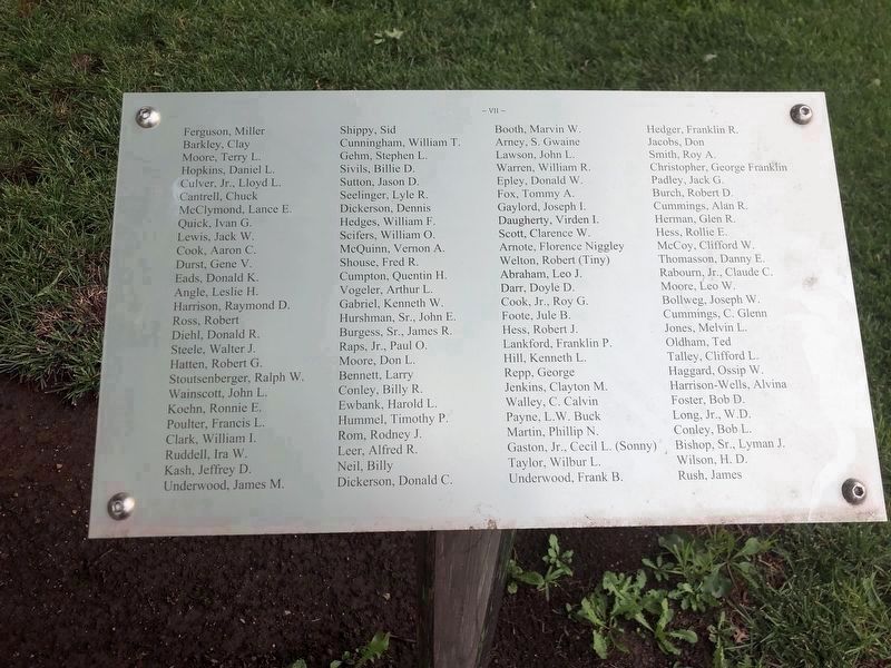 Bates County Veterans Tribute Plaque VII. Click for full size. Bates County Veterans Tribute Plaque VII image. Click for full size.