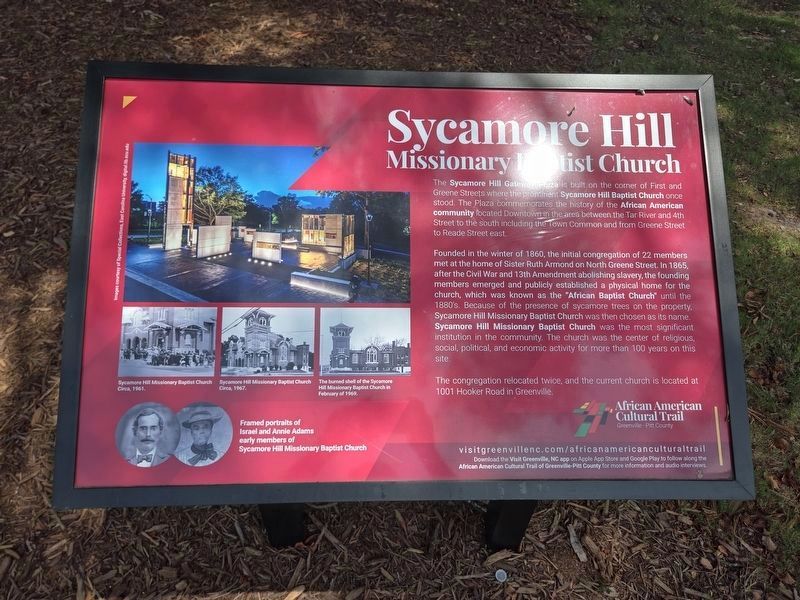 Sycamore Hill Missionary Baptist Church Marker. Click for full size. Sycamore Hill Missionary Baptist Church Marker image. Click for full size.