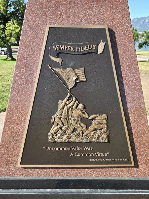 Marines Memorial Marker (north side) image. Click for full size.