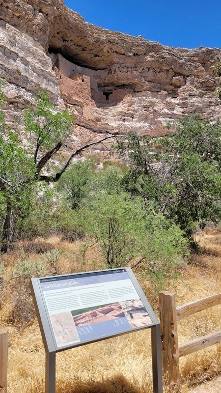 The view of the Montezuma Castle behind the marker. Click for full size. The view of the Montezuma Castle behind the marker image. Click for full size.