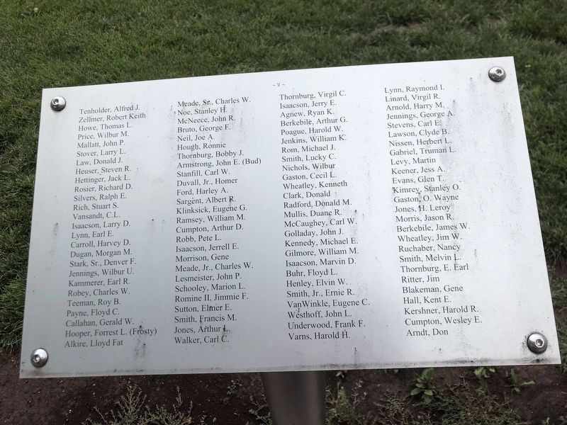 Bates County Veterans Tribute Plaque V. Click for full size. Bates County Veterans Tribute Plaque V image. Click for full size.