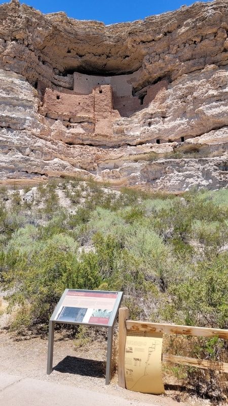 The view of Montezuma Castle and the Creating a Home Marker. Click for full size. The view of Montezuma Castle and the Creating a Home Marker image. Click for full size.