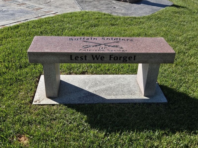 Buffalo Soldiers Memorial Bench. Click for full size. Buffalo Soldiers Memorial Bench image. Click for full size.