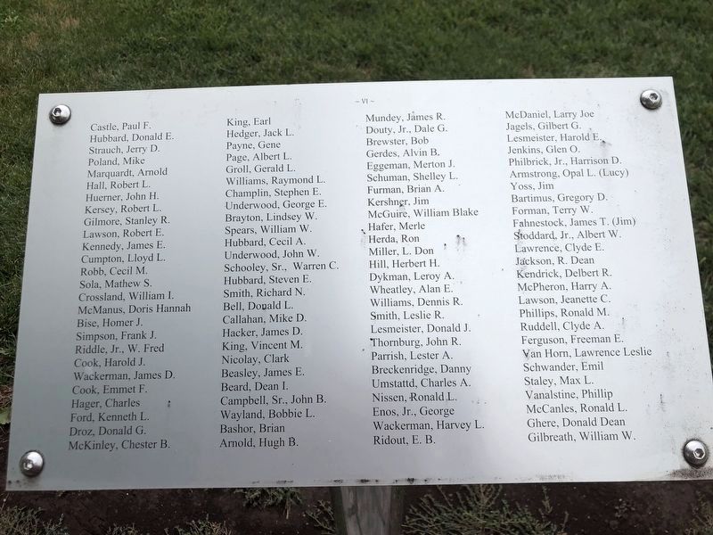 Bates County Veterans Tribute Plaque VI. Click for full size. Bates County Veterans Tribute Plaque VI image. Click for full size.