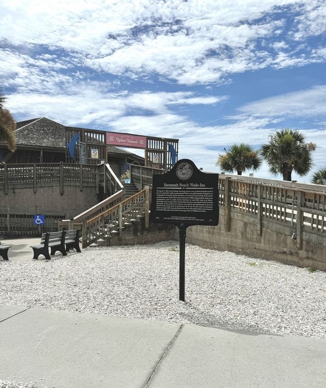 Savannah Beach Wade-Ins Marker image. Click for full size.