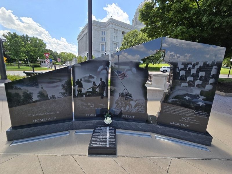 Gold Star Families Memorial Monument panels. Click for full size. Gold Star Families Memorial Monument panels image. Click for full size.