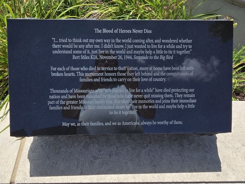 The Blood of Heroes Never Dies (rear side of the monument). Click for full size. The Blood of Heroes Never Dies (rear side of the monument) image. Click for full size.
