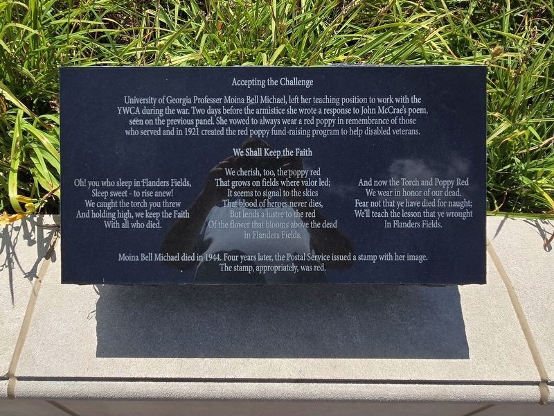 Accepting the Challenge (rear side of the monument). Click for full size. Accepting the Challenge (rear side of the monument) image. Click for full size.