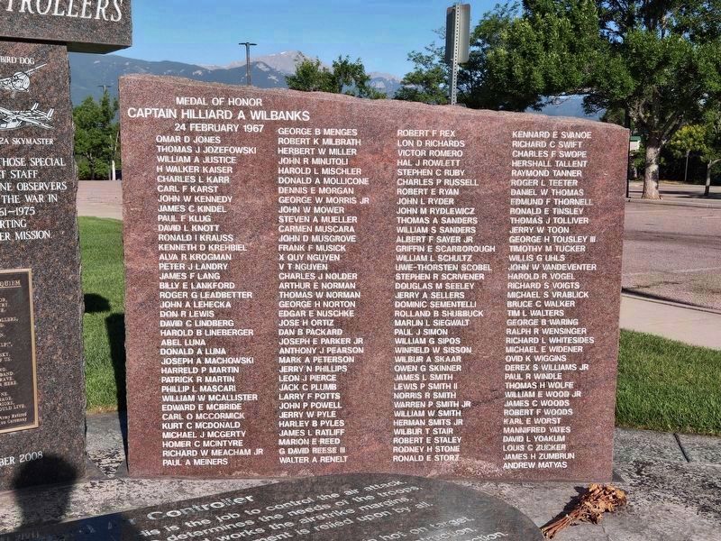 Forward Air Controllers Monument Medal of Honor (right panel) image. Click for full size.