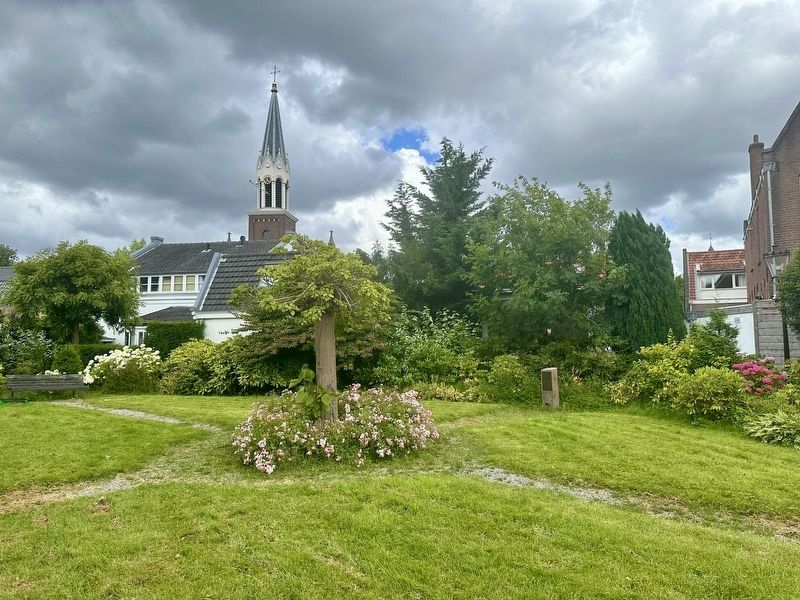 Sloten Netherlands East Indies War Memorial - looking north. Click for full size. Sloten Netherlands East Indies War Memorial - looking north image. Click for full size.