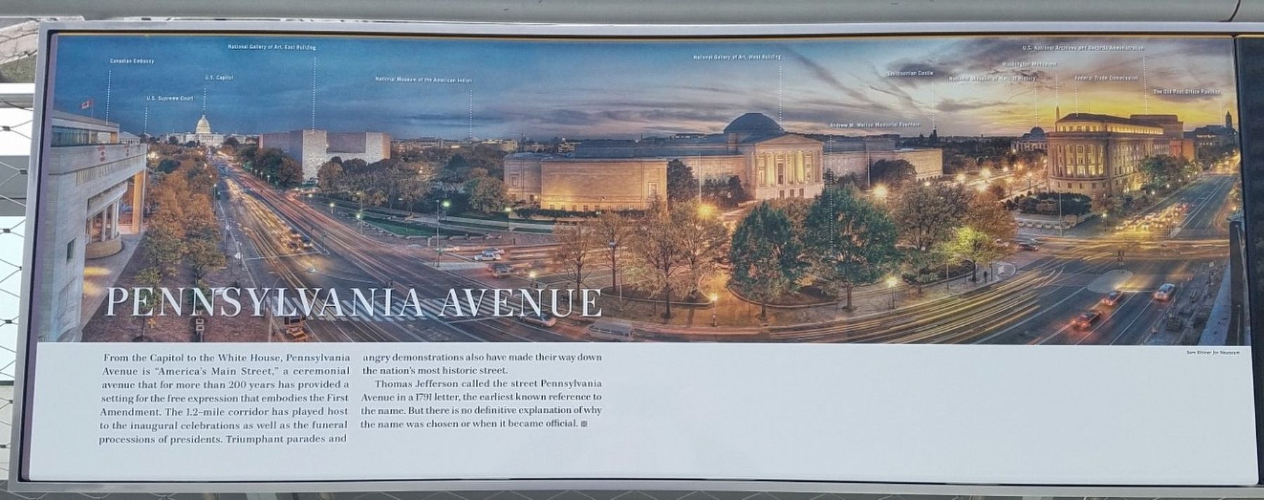 Pennsylvania Avenue Marker. Click for full size. Pennsylvania Avenue Marker image. Click for full size.