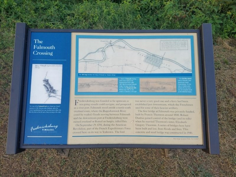 The Falmouth Crossing Marker. Click for full size. The Falmouth Crossing Marker image. Click for full size.