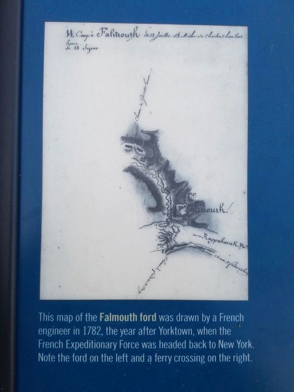Closeup photo from The Falmouth Crossing Marker. Click for full size. Closeup photo from The Falmouth Crossing Marker image. Click for full size.