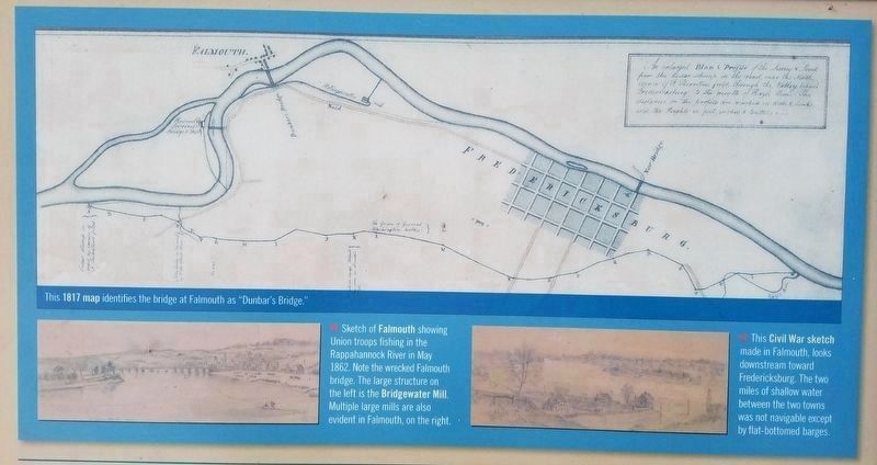 Map photo from The Falmouth Crossing Marker. Click for full size. Map photo from The Falmouth Crossing Marker image. Click for full size.