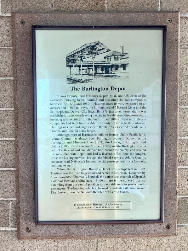 The Burlington Depot Marker. Click for full size. The Burlington Depot Marker image. Click for full size.
