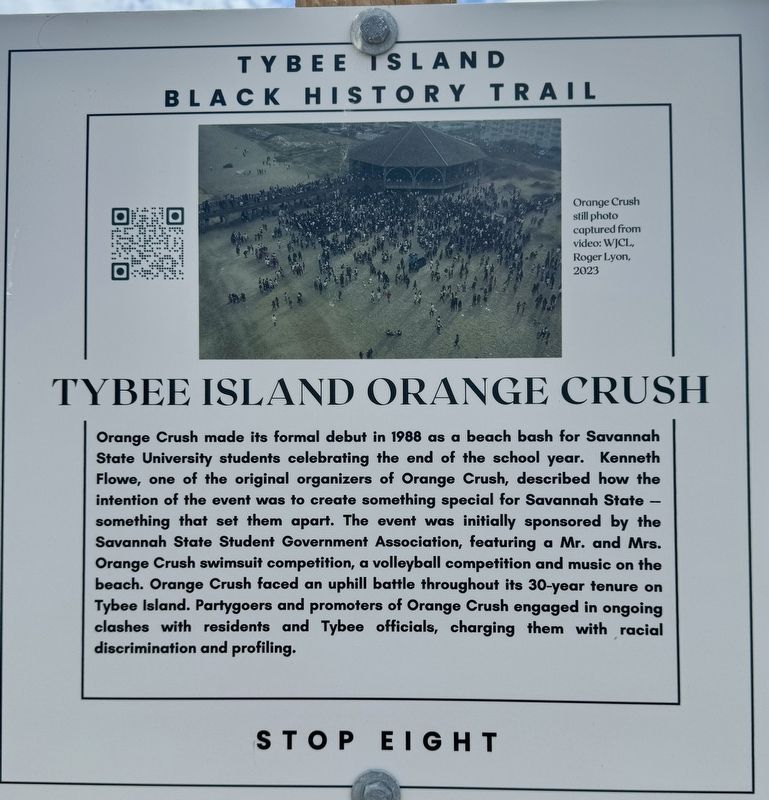 Tybee Island Orange Crush Marker. Click for full size. Tybee Island Orange Crush Marker image. Click for full size.
