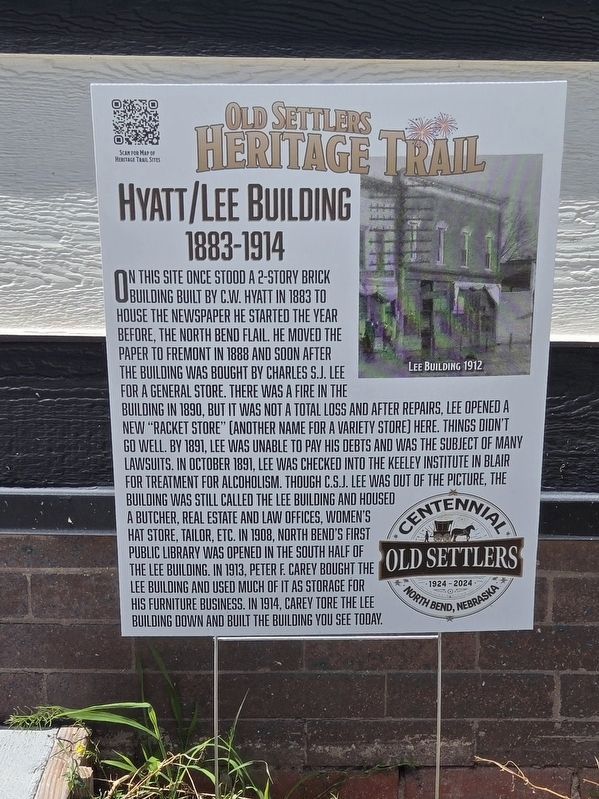 Hyatt / Lee Building Marker. Click for full size. Hyatt / Lee Building Marker image. Click for full size.