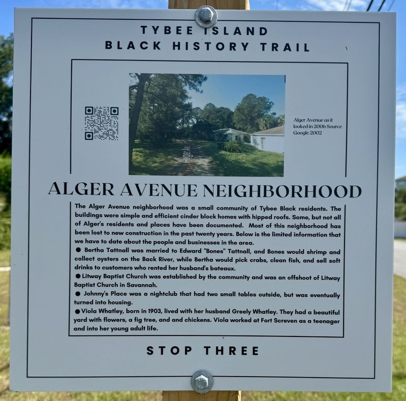 Alger Avenue Neighborhood Marker. Click for full size. Alger Avenue Neighborhood Marker image. Click for full size.
