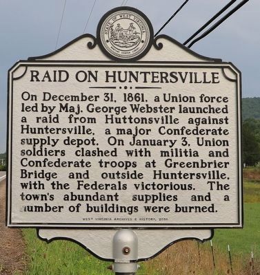 Raid on Huntersville Marker image. Click for full size.