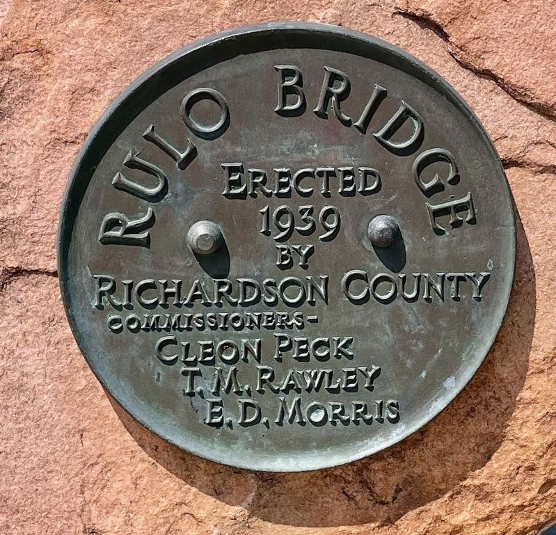 Unrelated marker about the nearby Rulo Bridge over the Missouri River. image. Click for full size.