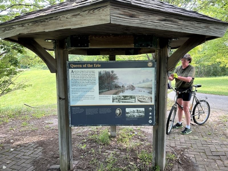 The Canalway Trail: Randall / A Remarkable Rock / Queen of the Erie Marker. Click for full size. The Canalway Trail: Randall / A Remarkable Rock / Queen of the Erie Marker image. Click for full size.