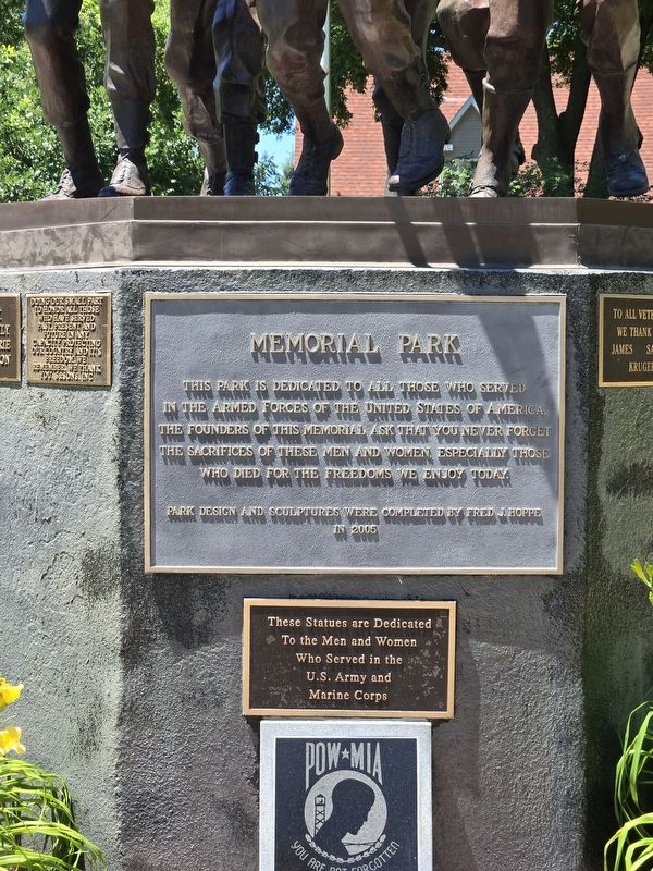 Memorial Park Marker. Click for full size. Memorial Park Marker image. Click for full size.