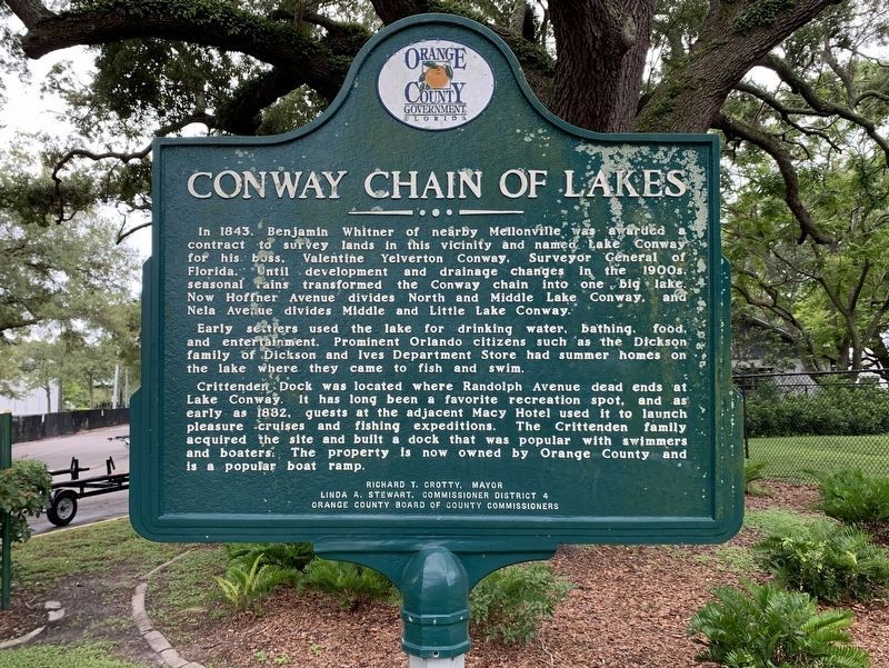 Conway Chain of Lakes side of Marker image. Click for full size.