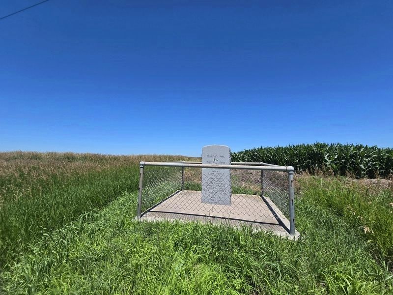Wider view of Mormon Trail 1847 / Military Road 1856 Marker. Click for full size. Wider view of Mormon Trail 1847 / Military Road 1856 Marker image. Click for full size.