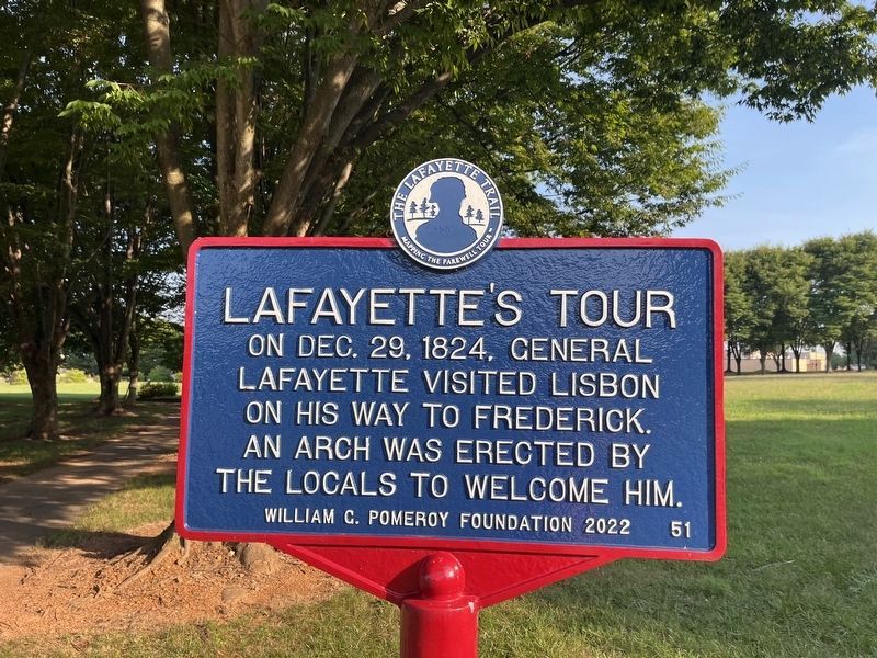 Lafayette's Tour Marker image. Click for full size.