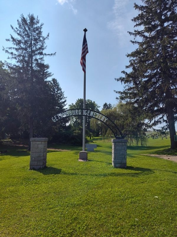 Veterans Memorial Flagpole Marker image. Click for full size.