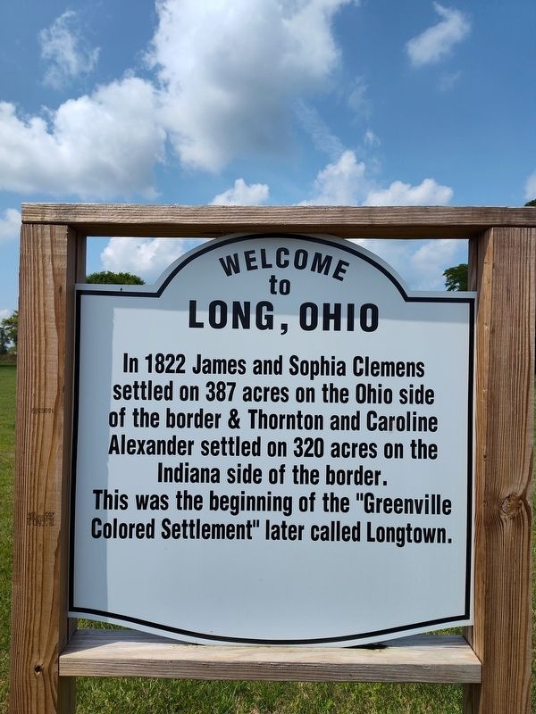 Welcome To Long, Ohio Marker, Side One image. Click for full size.