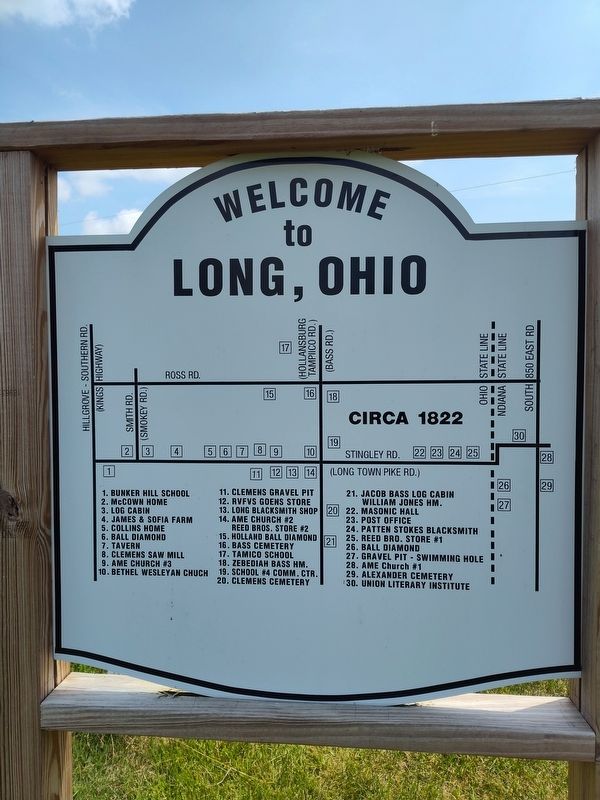 Welcome To Long, Ohio Marker, Side Two image. Click for full size.
